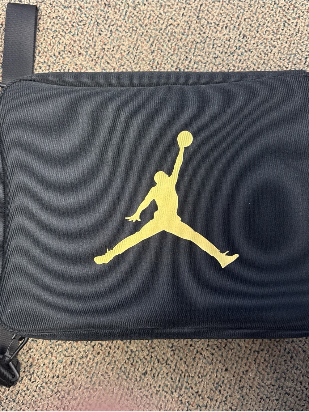 Jordan Black Shoe Bag with Gold Jumpman